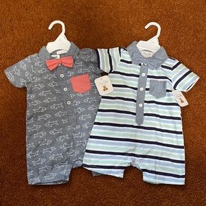 🆕 2 Rene Rofe Summer Bodysuits 6-9 Months 🆕